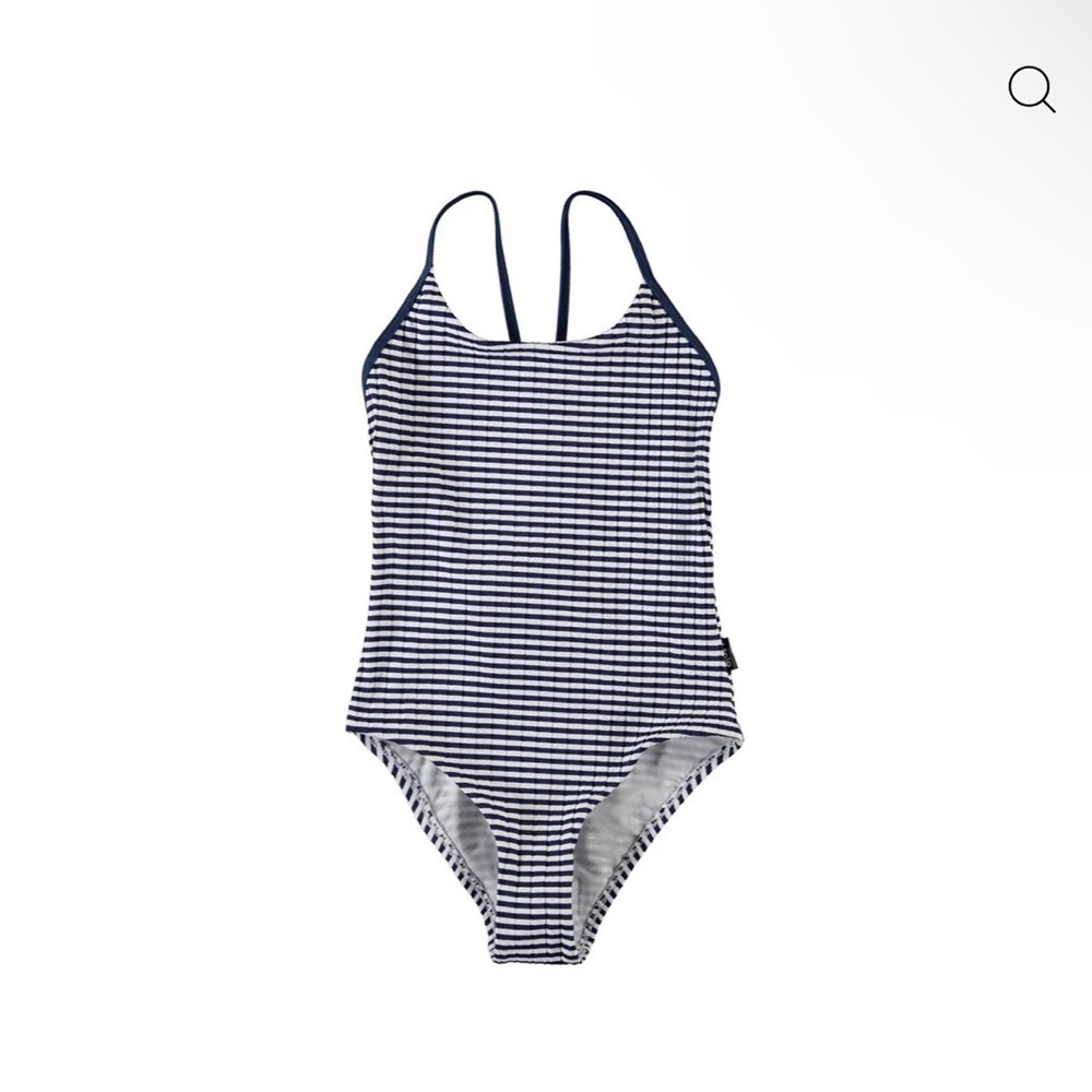 Molo Striped Navy and White Kids Swimwear